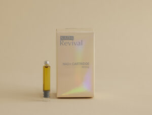 NAD+ supplement vial and packaging