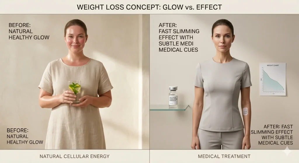 weight loss comparison NAD vs Ozempic