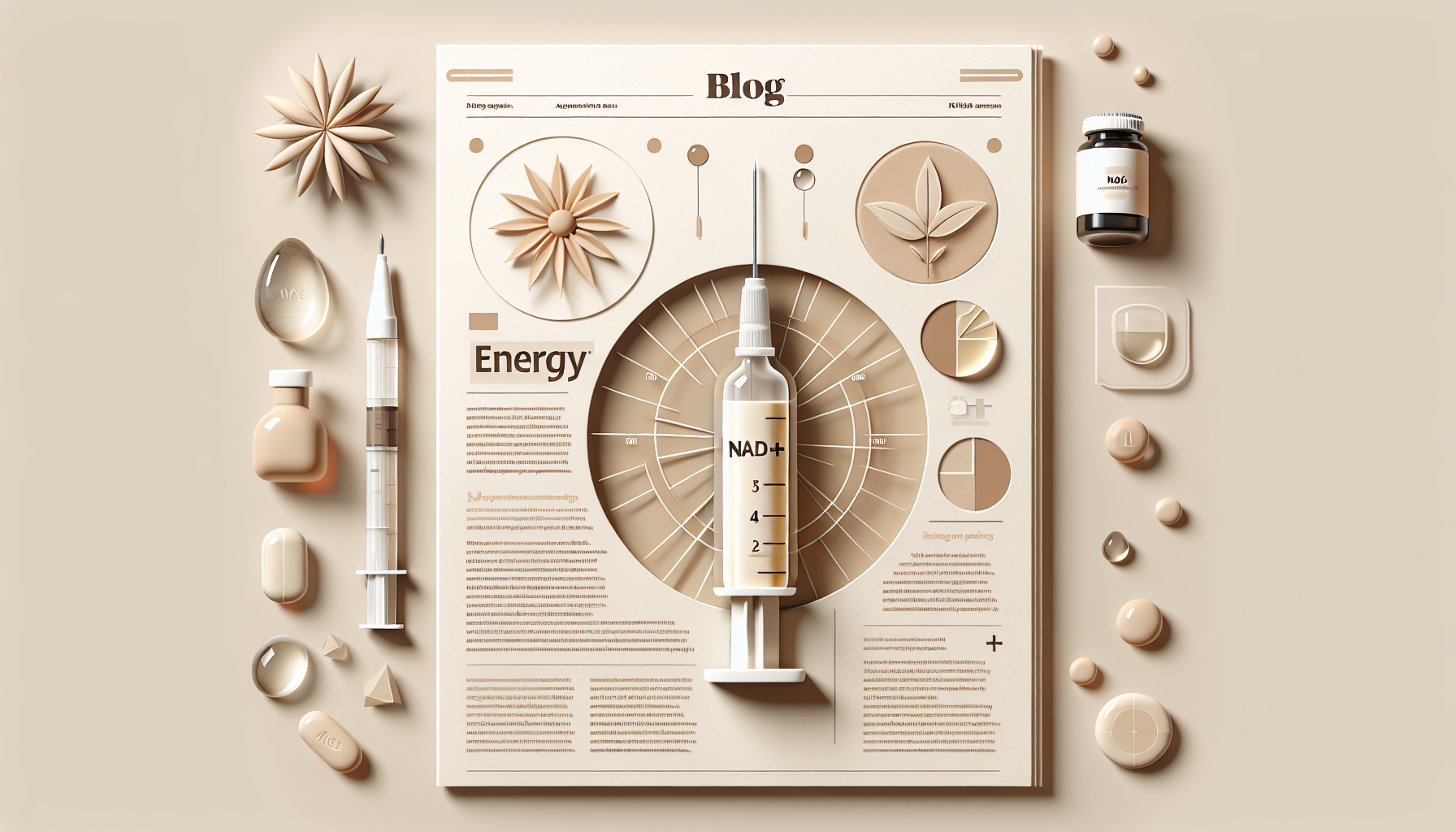 Illustration: The Importance of NAD+ for Energy — NAD+ injection pen for energy